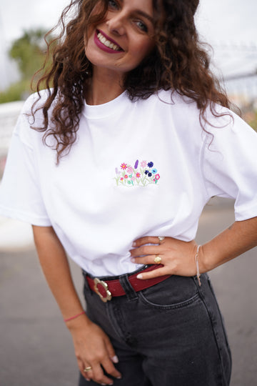 moodSHIRT FLOWERS WHITE