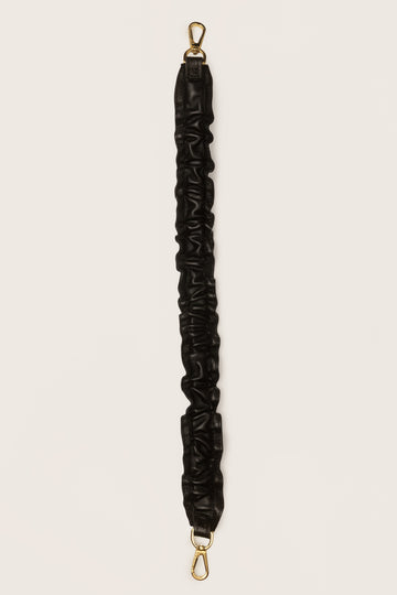 Pasek marszczony licowy BLACK