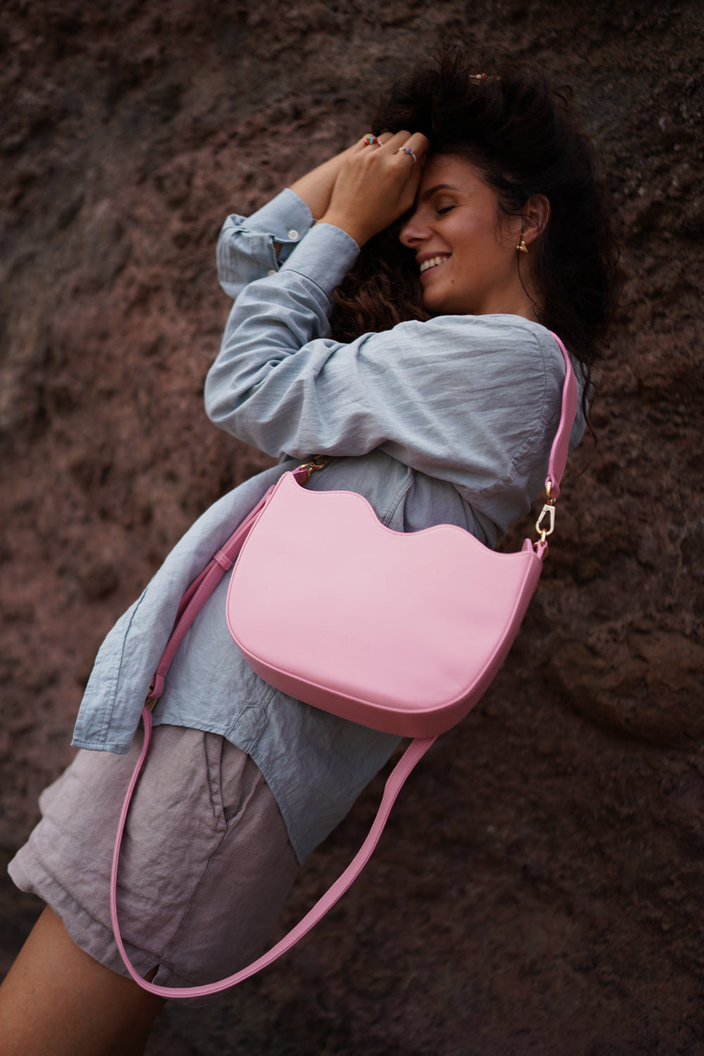 【NDEAROSE】 Madeleine S bag 4色 Torebka GUESS Malva Mini hobo zamszowa różowa - EGO IST IN