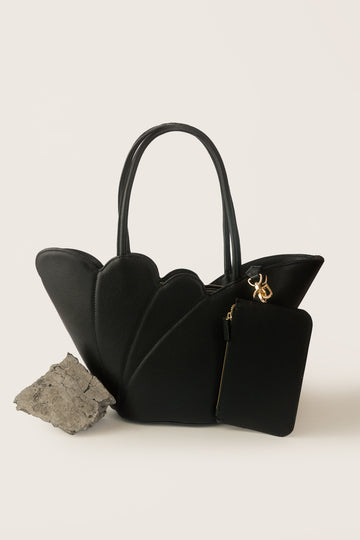 Skórzana torebka FLORES GRANO BLACK