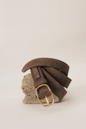 Zamszowy pasek z poprzeczną szlufką LIMO